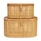 Hello Honey® Modern Decorative Oval Woven Rattan Storage Box Set